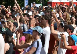 Un pubblico numeroso proveniente da diverse parti d'Italia